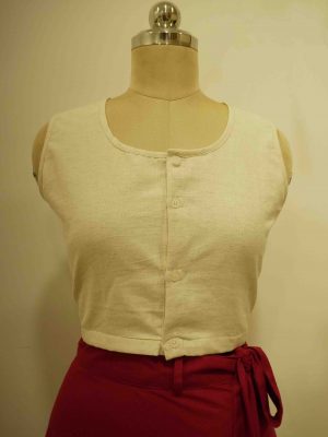Saveri Off-white Crop Top